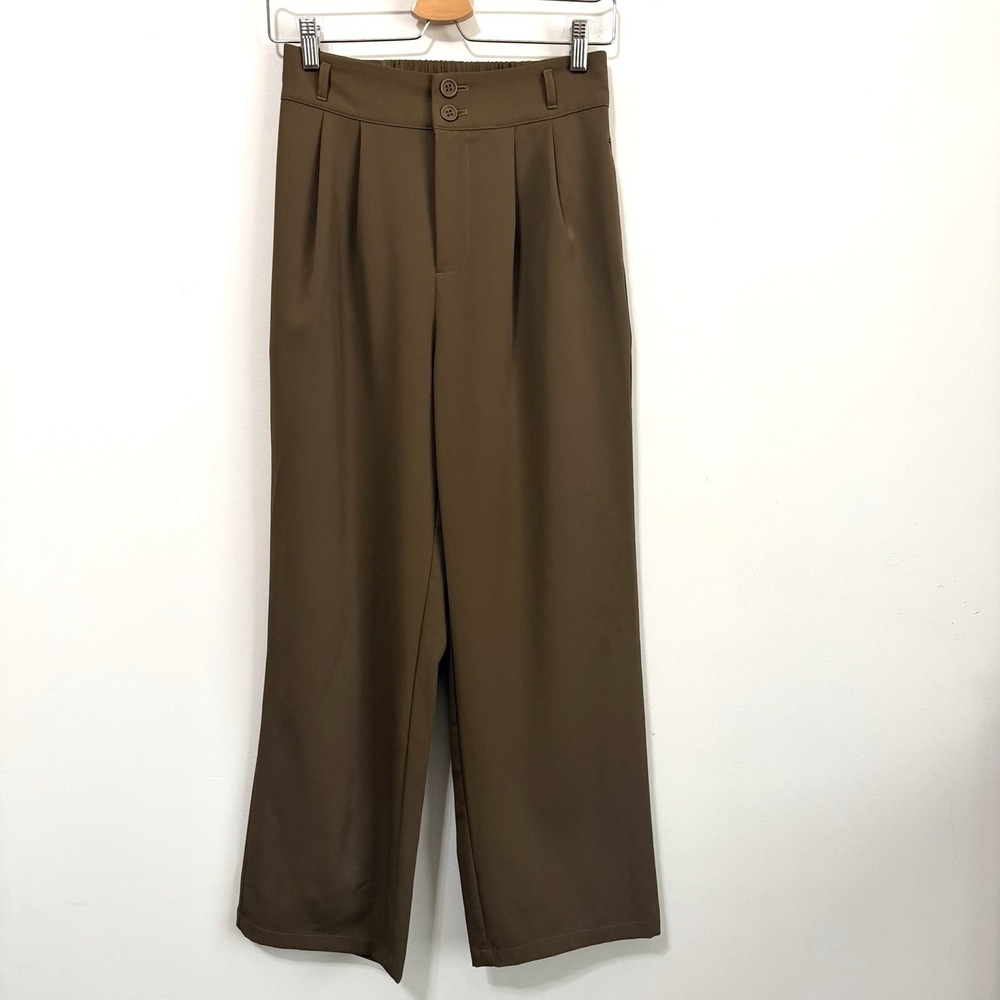 Halara Pants XS‎ Mocha Brown Flex High Waist Pocket Wide Leg Comfort Stretch